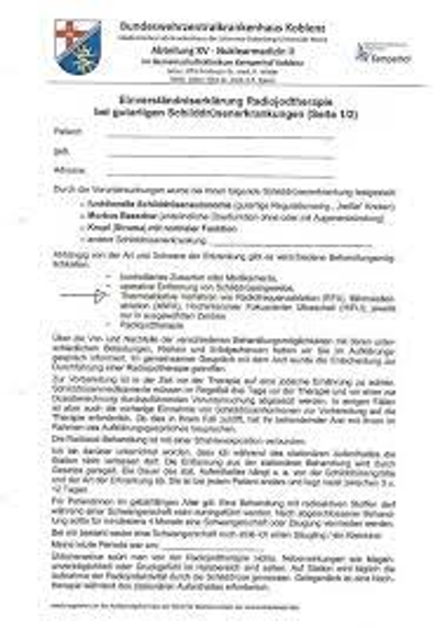 Aufklärungsbogen Bundeswehrkrankenhaus Koblenz